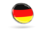 Germany. Round icon with metal frame. Download icon.