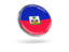 Haiti. Round icon with metal frame. Download icon.