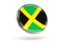 Jamaica. Round icon with metal frame. Download icon.