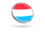 Luxembourg. Round icon with metal frame. Download icon.