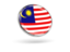 Malaysia. Round icon with metal frame. Download icon.