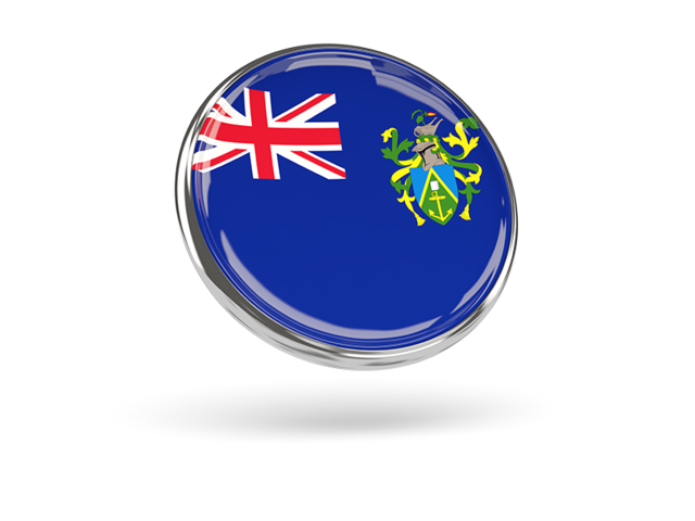 Round icon with metal frame. Download flag icon of Pitcairn Islands at PNG format