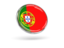 Portugal. Round icon with metal frame. Download icon.