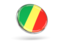 Republic of the Congo. Round icon with metal frame. Download icon.