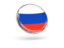 Russia. Round icon with metal frame. Download icon.