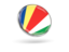 Seychelles. Round icon with metal frame. Download icon.