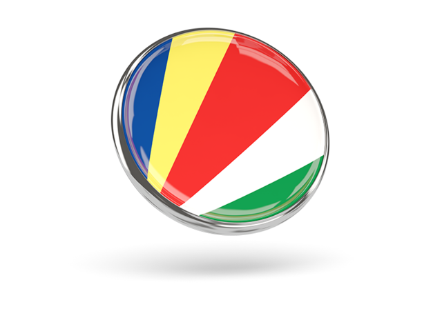 Round icon with metal frame. Download flag icon of Seychelles at PNG format