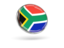 South Africa. Round icon with metal frame. Download icon.