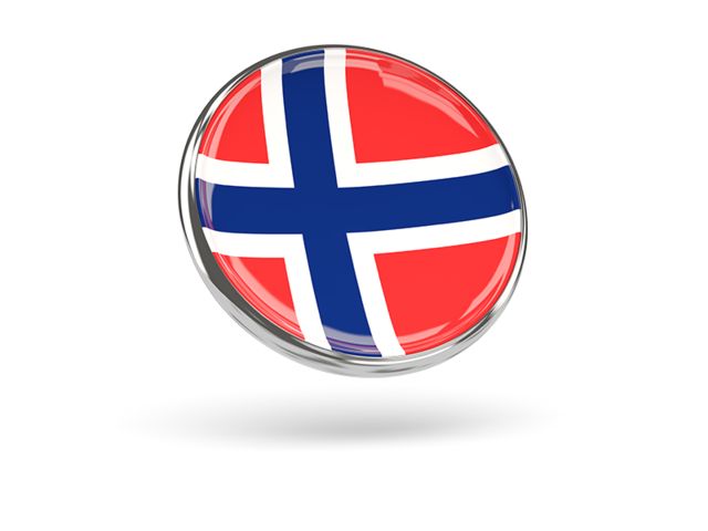 Round icon with metal frame. Download flag icon of Svalbard and Jan Mayen at PNG format