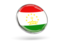Tajikistan. Round icon with metal frame. Download icon.