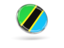 Tanzania. Round icon with metal frame. Download icon.