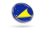 Tokelau. Round icon with metal frame. Download icon.