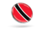Trinidad and Tobago. Round icon with metal frame. Download icon.