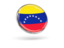 Venezuela. Round icon with metal frame. Download icon.
