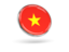 Vietnam. Round icon with metal frame. Download icon.