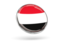 Yemen. Round icon with metal frame. Download icon.