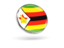 Zimbabwe. Round icon with metal frame. Download icon.