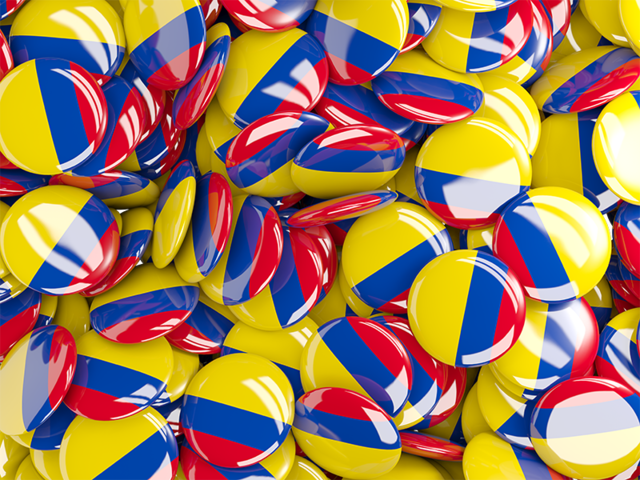 Round pin background. Download flag icon of Colombia at PNG format