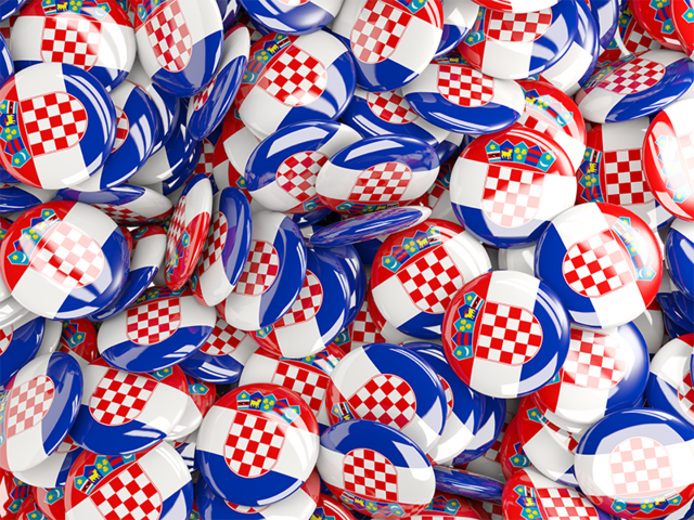 Round pin background. Download flag icon of Croatia at PNG format