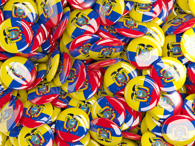 Round pin background. Download flag icon of Ecuador at PNG format