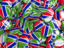 Gambia. Round pin background. Download icon.