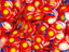 Guadeloupe. Round pin background. Download icon.