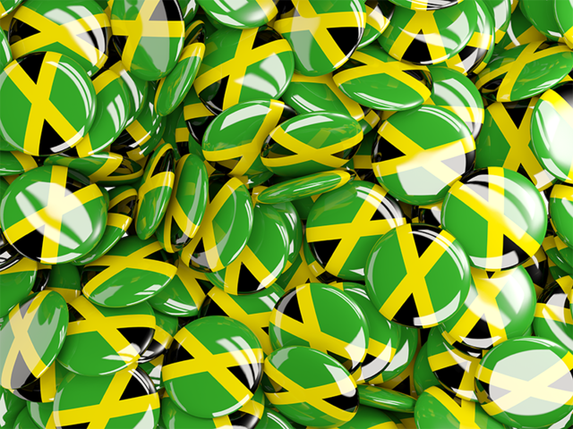 Бэкграунд из круглых флагов. Скачать флаг. Ямайка