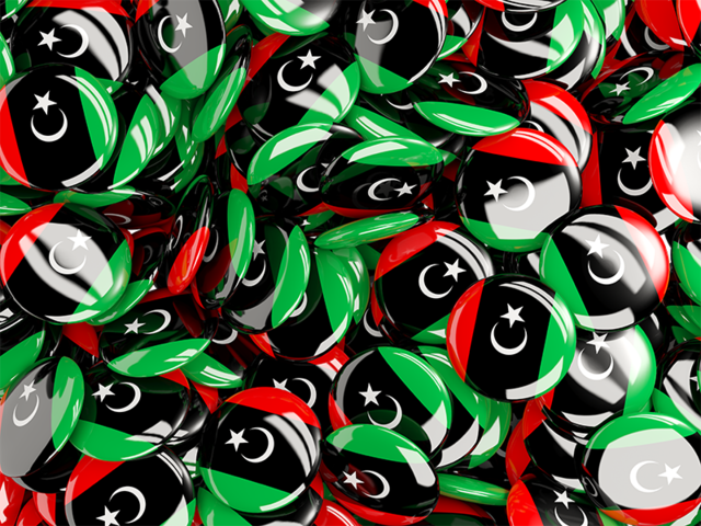 Бэкграунд из круглых флагов. Скачать флаг. Ливия