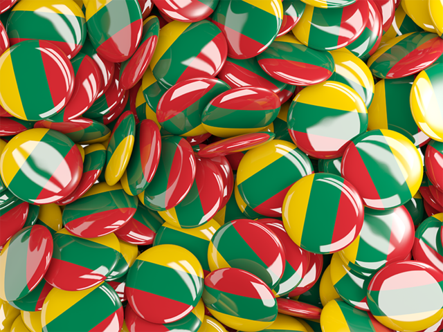 Round pin background. Download flag icon of Lithuania at PNG format