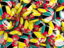 Mozambique. Round pin background. Download icon.