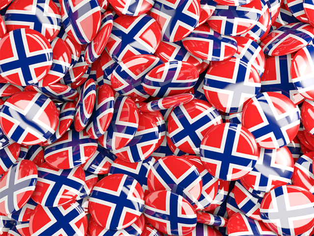 Бэкграунд из круглых флагов. Скачать флаг. Норвегия