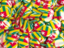 Togo. Round pin background. Download icon.