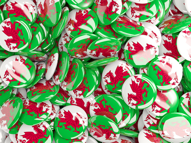 Round pin background. Download flag icon of Wales at PNG format