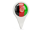 Afghanistan. Round pin icon. Download icon.