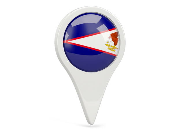 Round pin icon. Download flag icon of American Samoa at PNG format