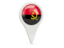 Angola. Round pin icon. Download icon.