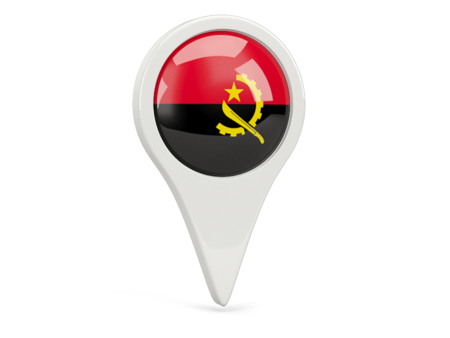 Round pin icon. Download flag icon of Angola at PNG format