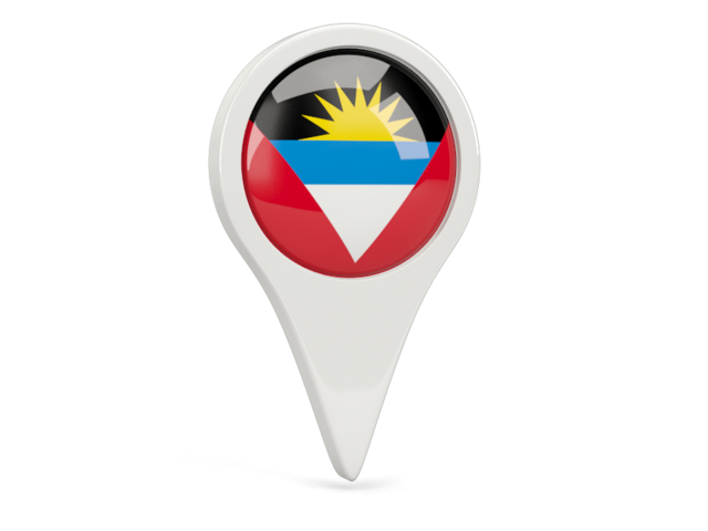Round pin icon. Download flag icon of Antigua and Barbuda at PNG format