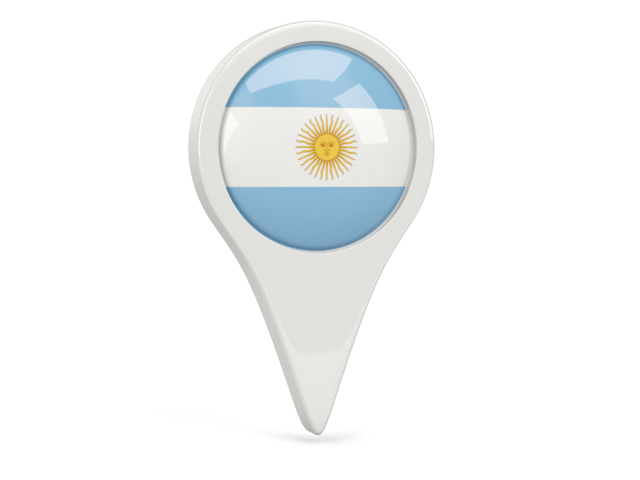 Круглый флажок. Скачать флаг. Аргентина