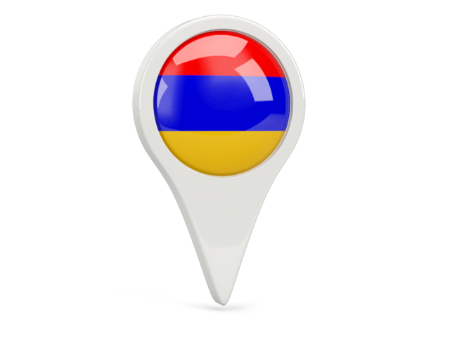 Round pin icon. Download flag icon of Armenia at PNG format