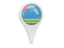 Aruba. Round pin icon. Download icon.