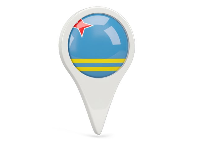 Round pin icon. Download flag icon of Aruba at PNG format