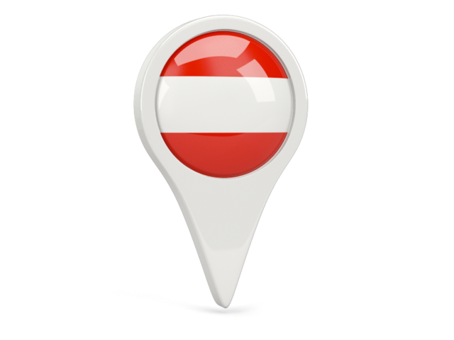 Round pin icon. Download flag icon of Austria at PNG format