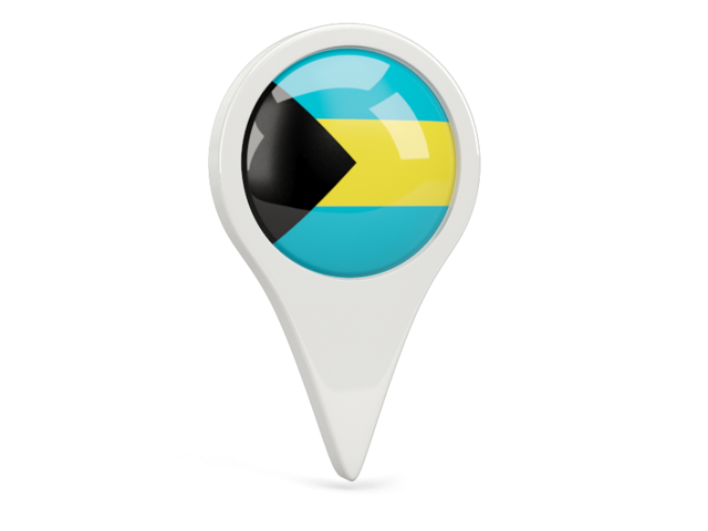 Round pin icon. Download flag icon of Bahamas at PNG format