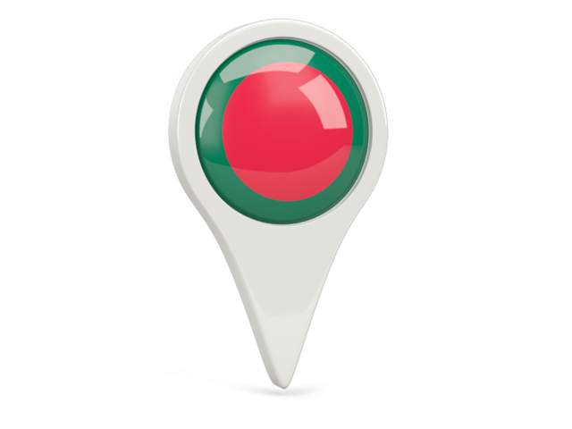 Round pin icon. Download flag icon of Bangladesh at PNG format
