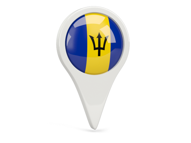 Round pin icon. Download flag icon of Barbados at PNG format