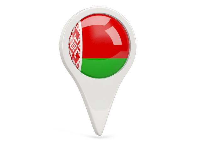 Round pin icon. Download flag icon of Belarus at PNG format