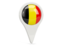 Belgium. Round pin icon. Download icon.
