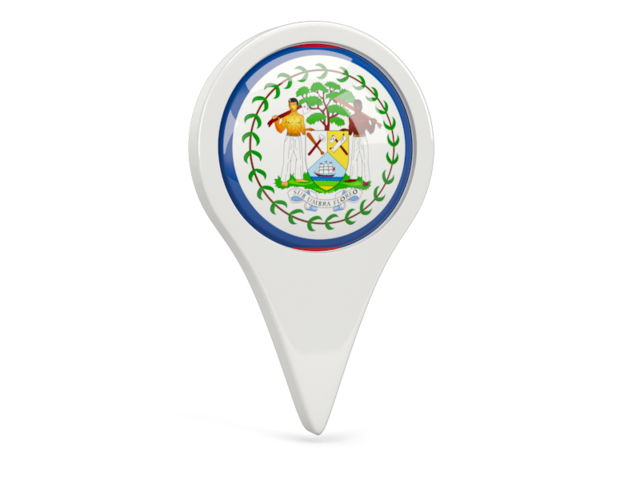 Round pin icon. Download flag icon of Belize at PNG format