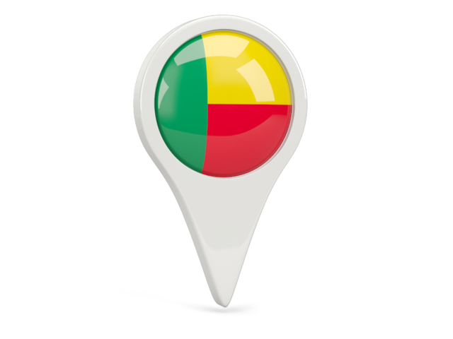 Round pin icon. Download flag icon of Benin at PNG format